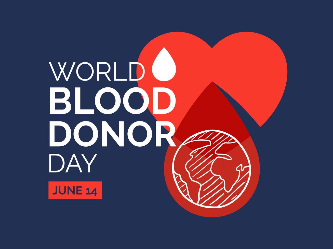 mondo sangue donatore giorno design illustrazione. donatore sangue concetto vettore