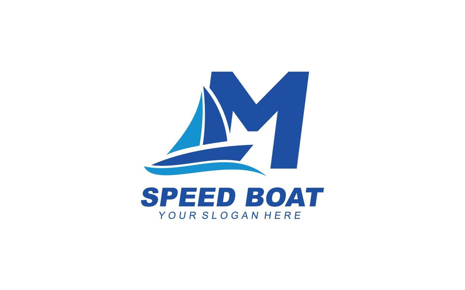 m barca logo design ispirazione. vettore lettera modello design per marca.