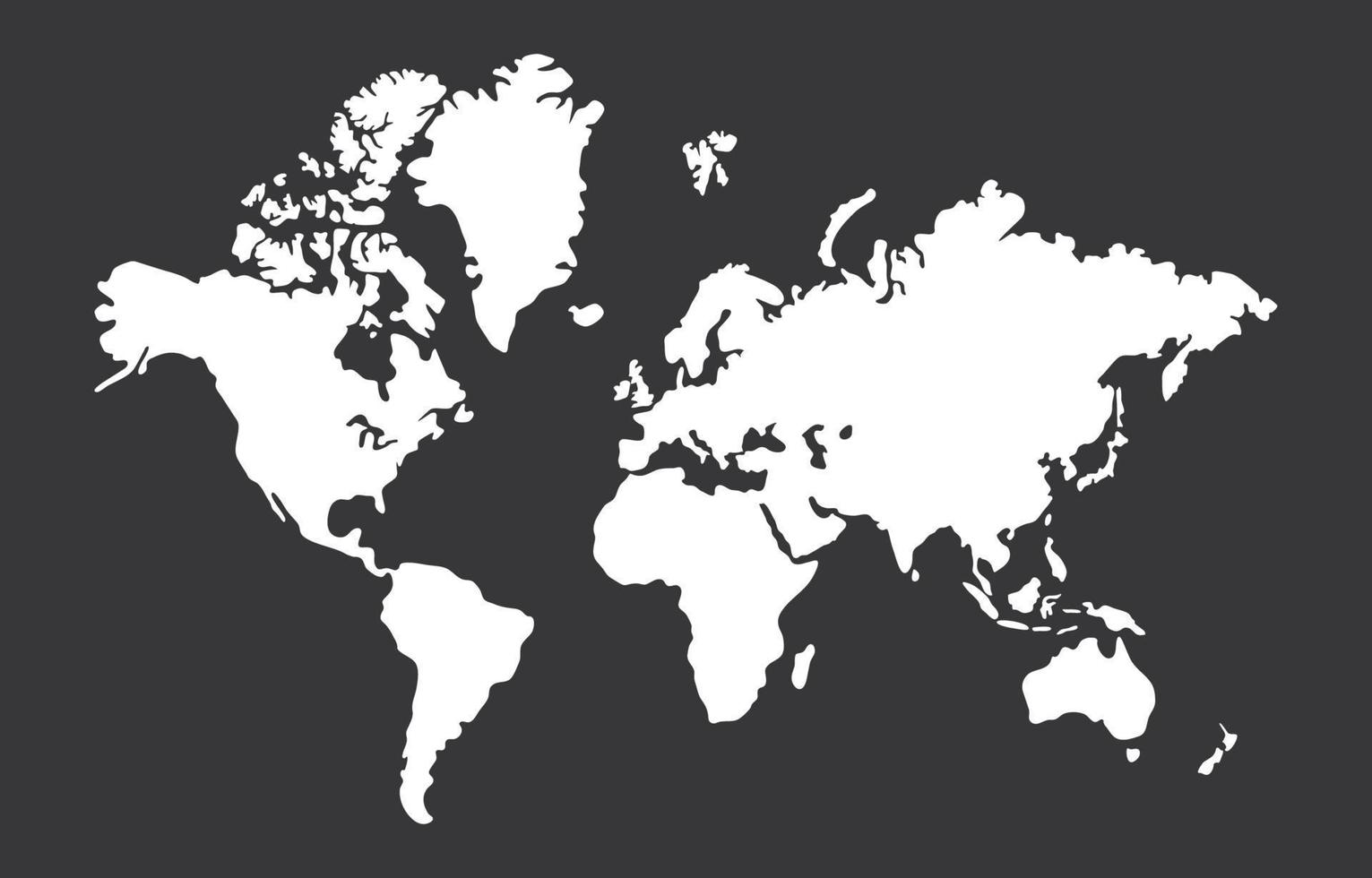 mondo carta geografica nel nero e bianca vettore