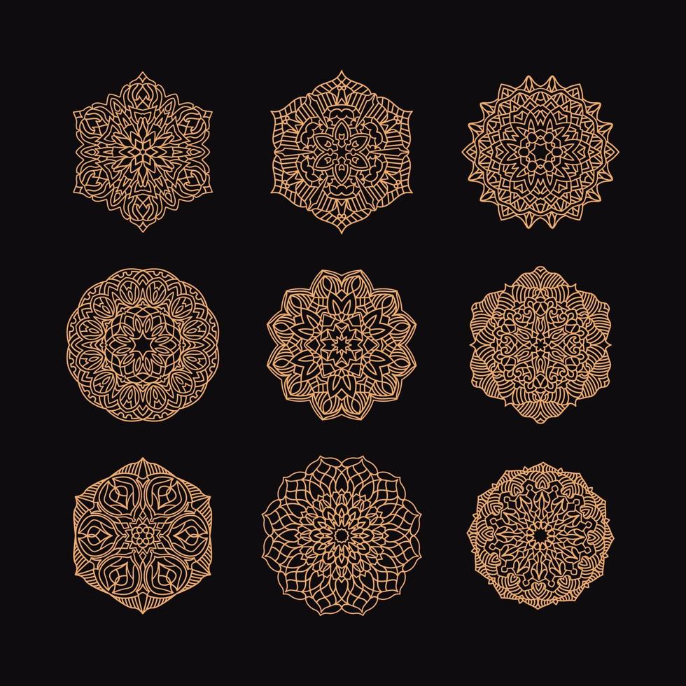 illustrazione vettoriale di raccolta mandala