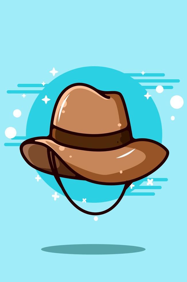illustrazione di vettore del fumetto del cappello da cowboy
