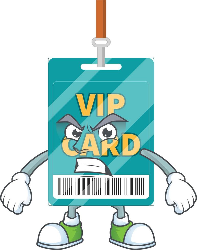 cartone animato personaggio di vip passaggio carta vettore