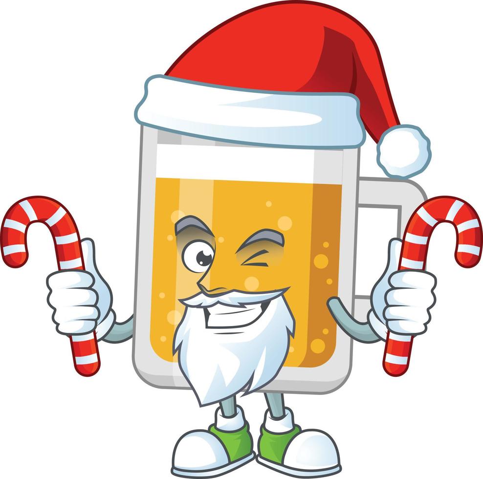 cartone animato personaggio di bicchiere di birra vettore