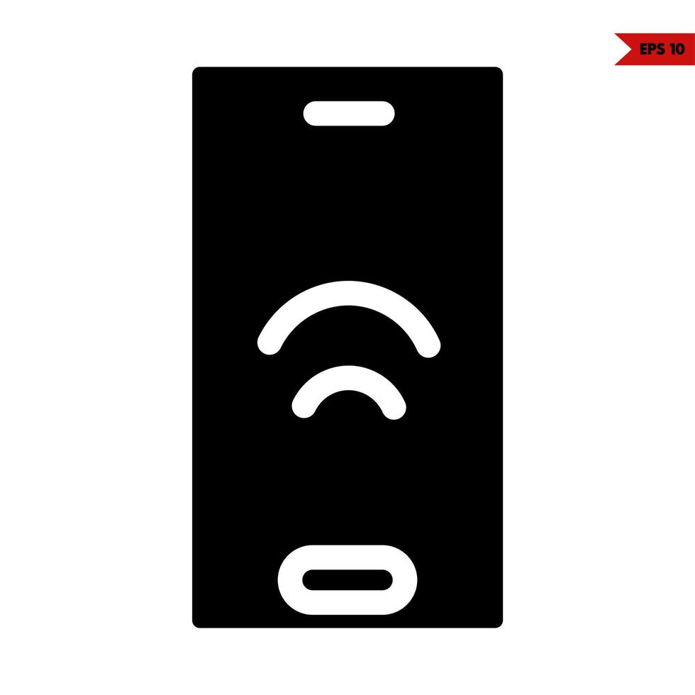Rete nel schermo mobile Telefono glifo icona vettore