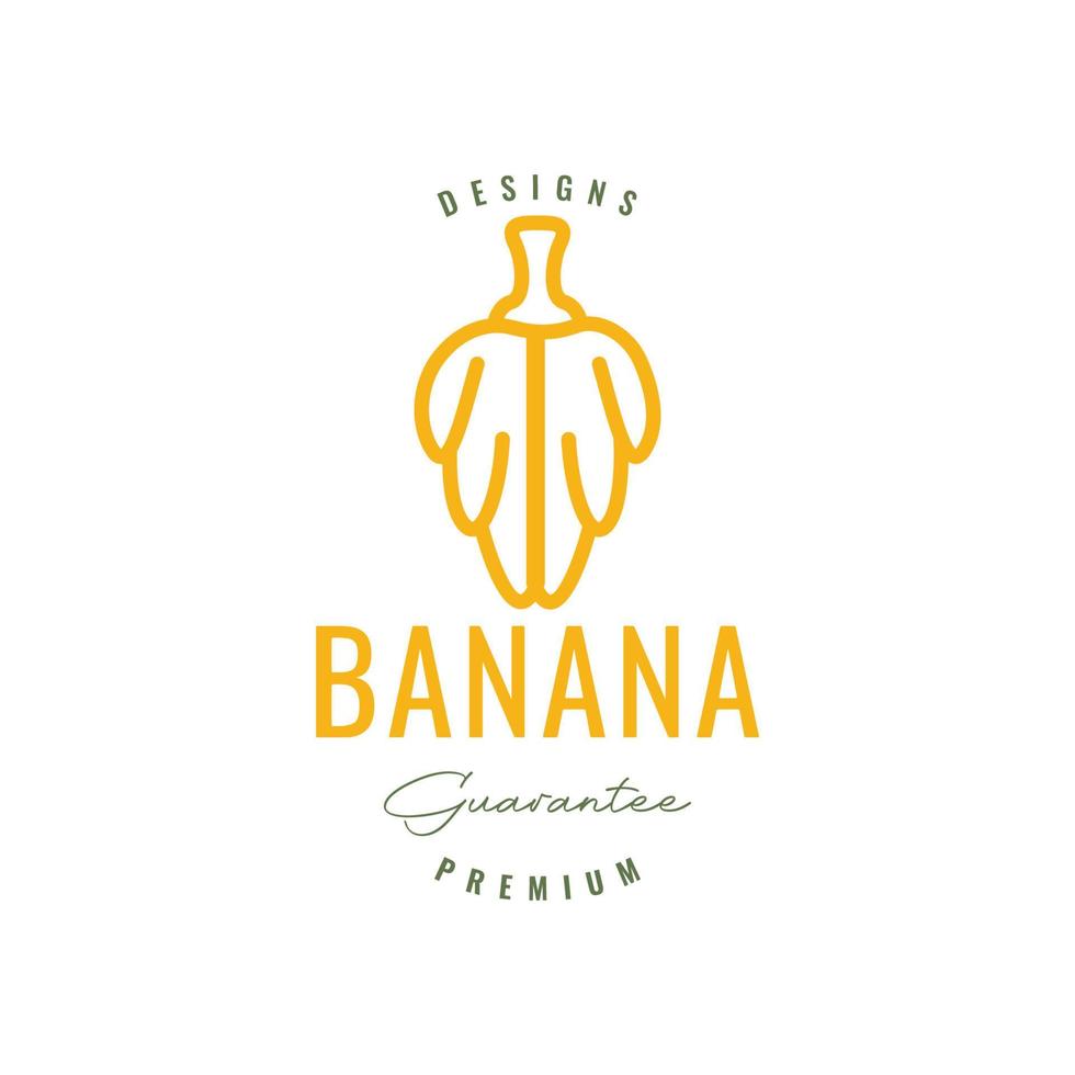 fresco frutta Banana piatto moderno minimo colorato logo design vettore