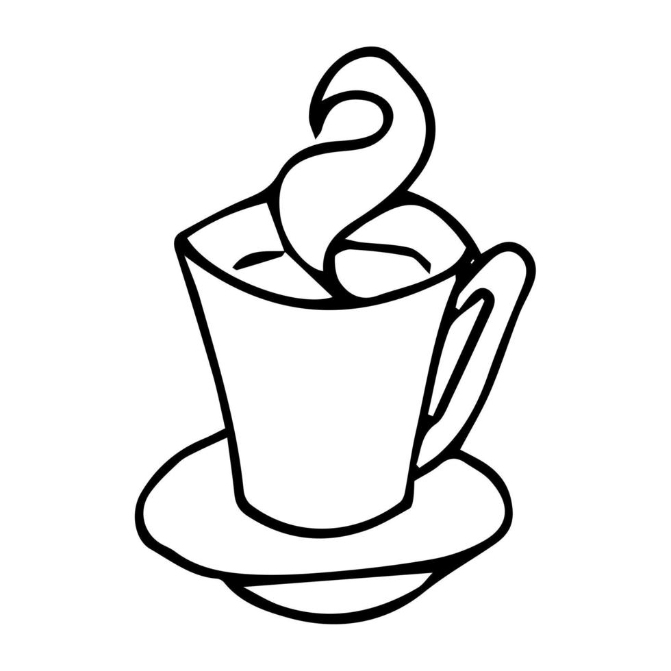 impostato tè impostato cottura al forno tè dolci. scarabocchio illustrazione per il menù. vettore