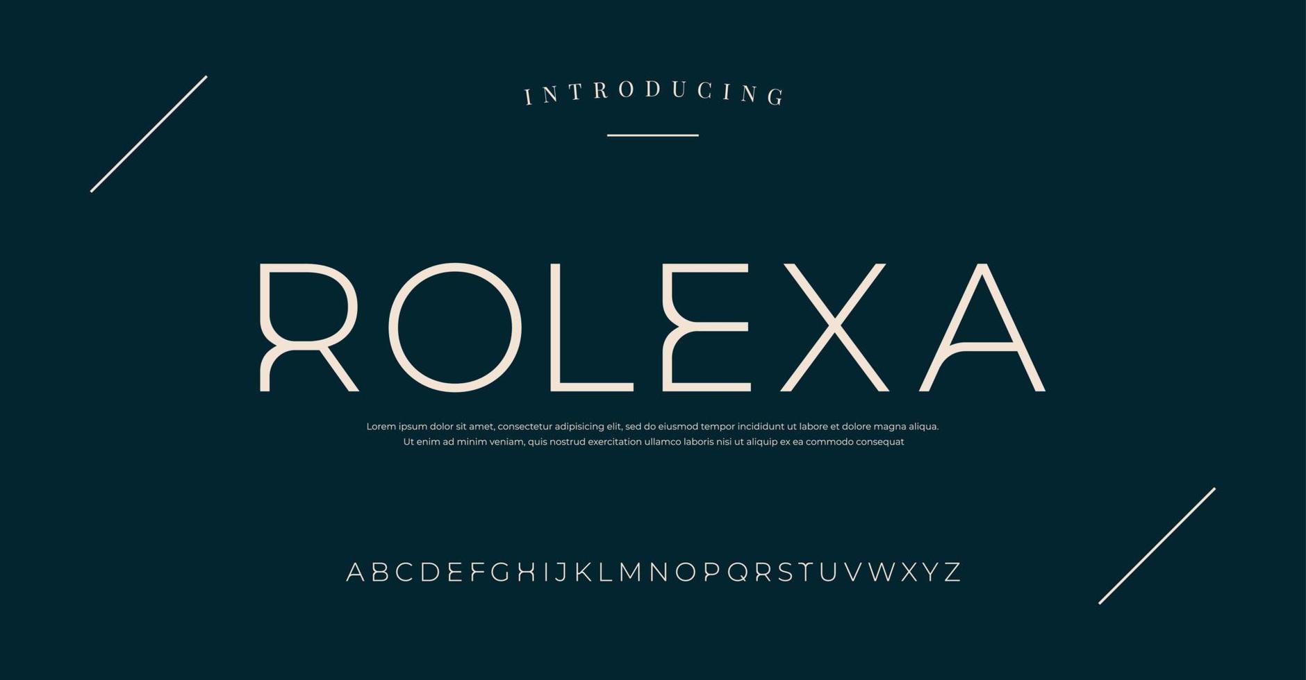 elegante alfabeto font. tipografia stile font per moda, Al dettaglio, femminile, bellezza cura, gioielleria logo design vettore