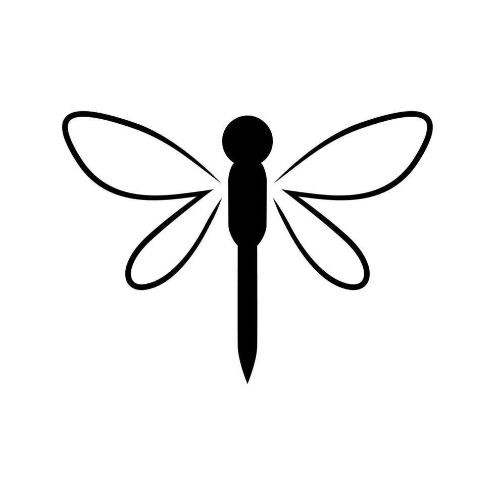 libellula simbolo vettore logo