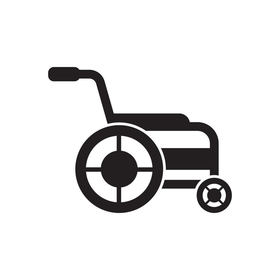 semplice sedia a rotelle simbolo icona, illustrazione design modello. vettore
