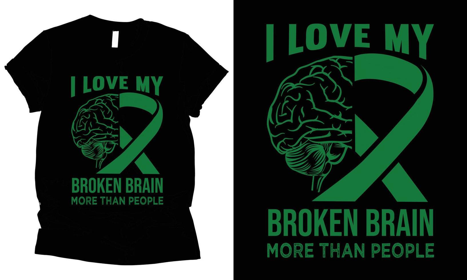 io amore mio rotto cervello Di Più di persone maglietta design vettore