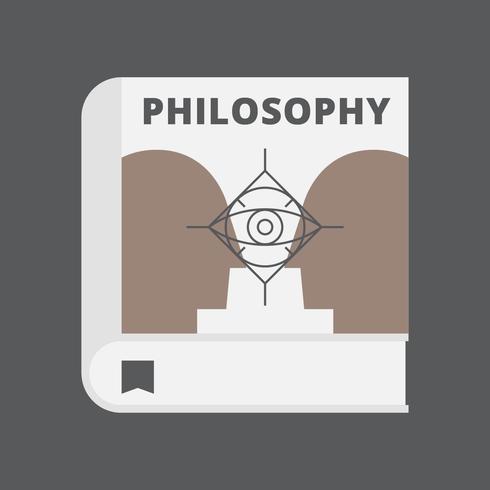 Vettore della copertura del libro di filosofia