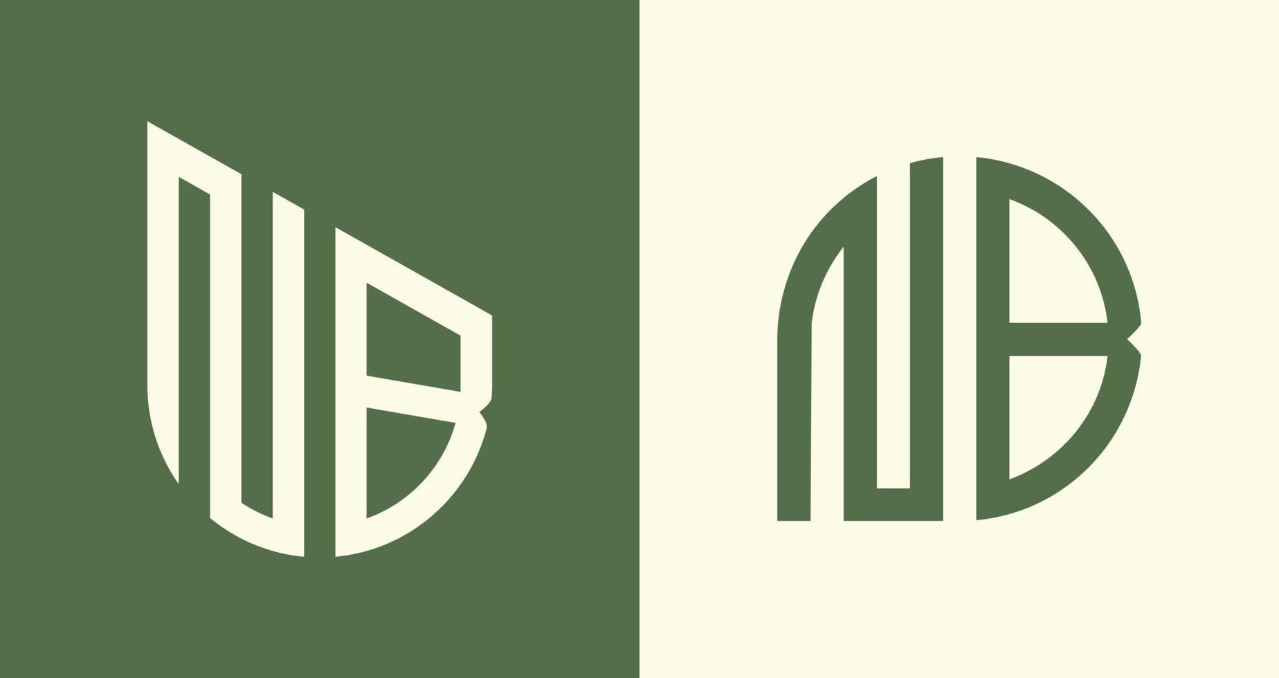 creativo semplice iniziale lettere nb logo disegni fascio. vettore