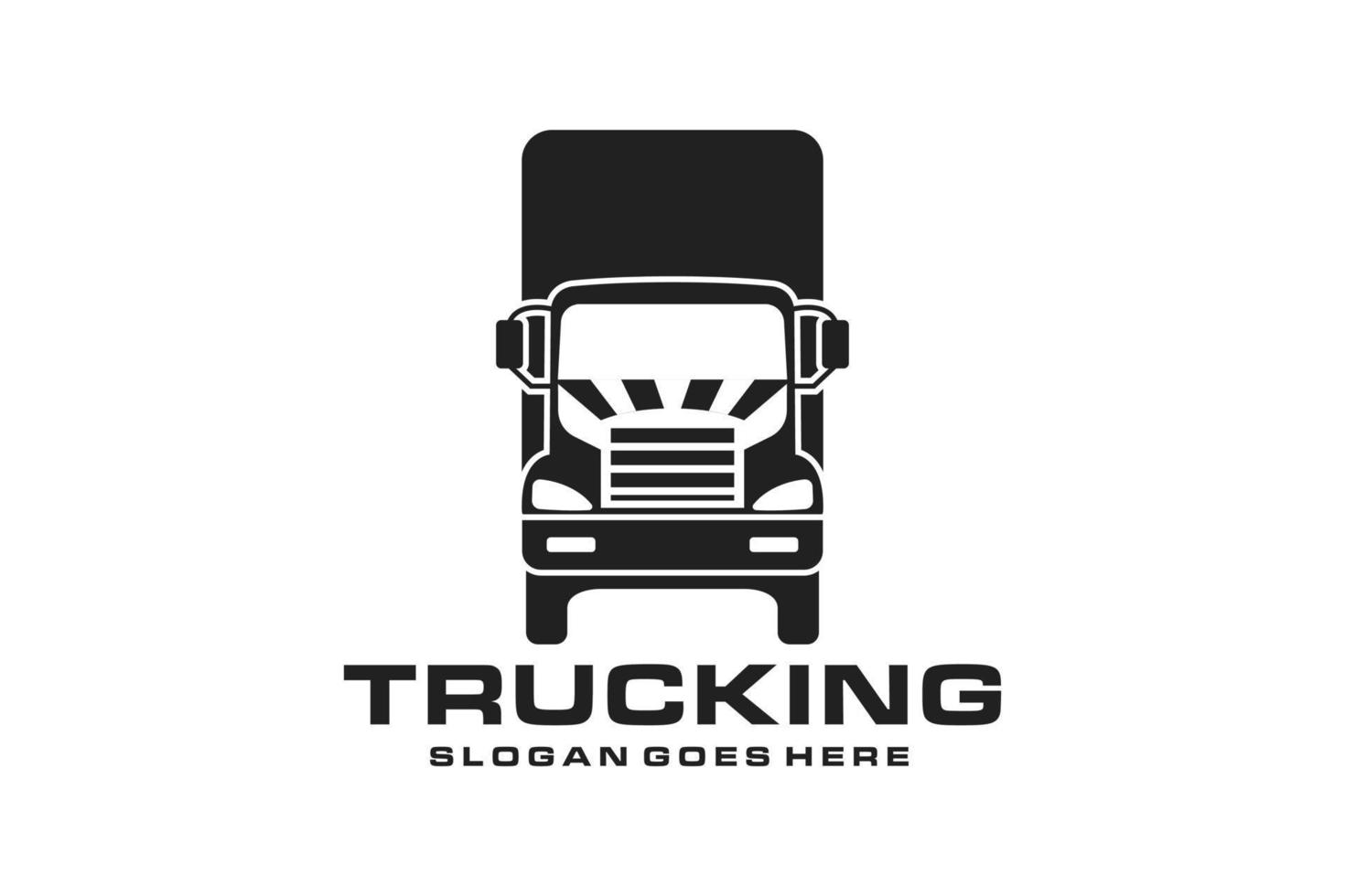 vettore di progettazione del logo del camion semi