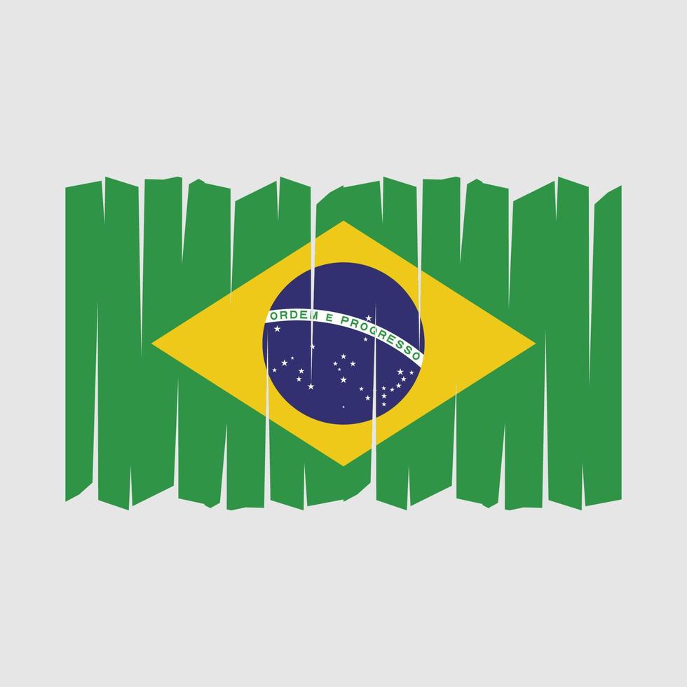 brasile bandiera spazzola vettore