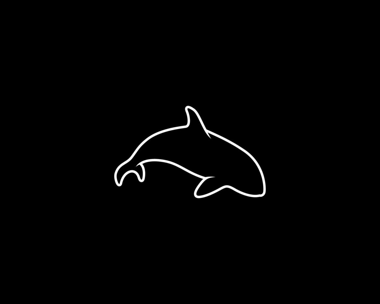 orca schema vettore silhouette