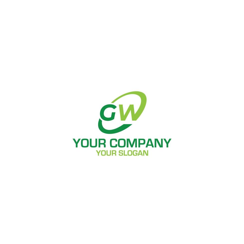 gw verde logo design vettore