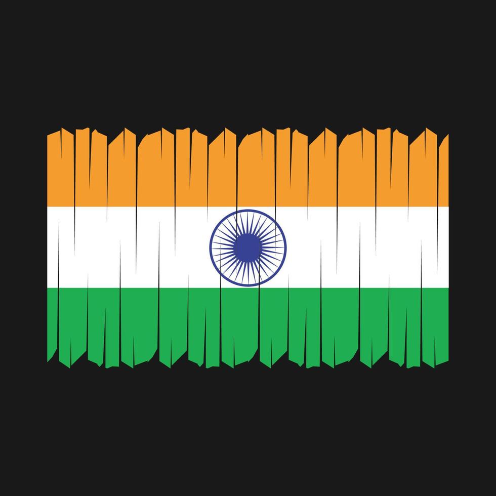 India bandiera spazzola vettore