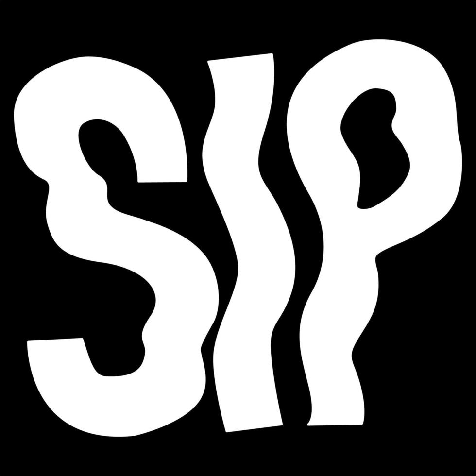 sip.vector illustrazione sorso lettering.sip logo vettore