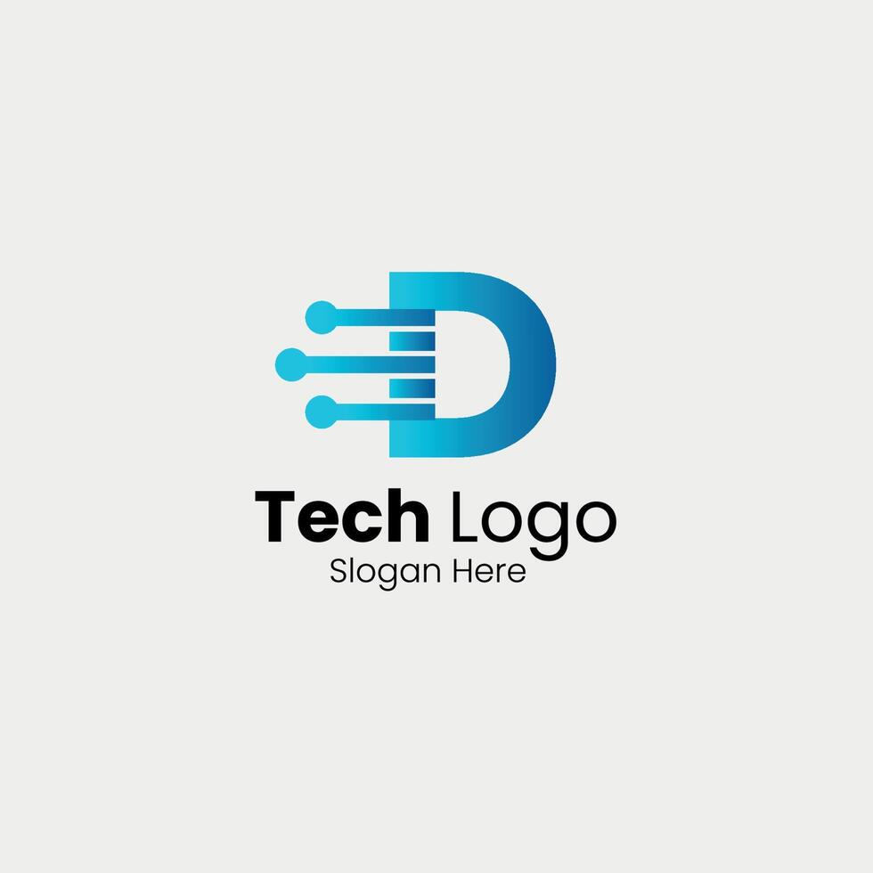 design del logo tecnologico vettore