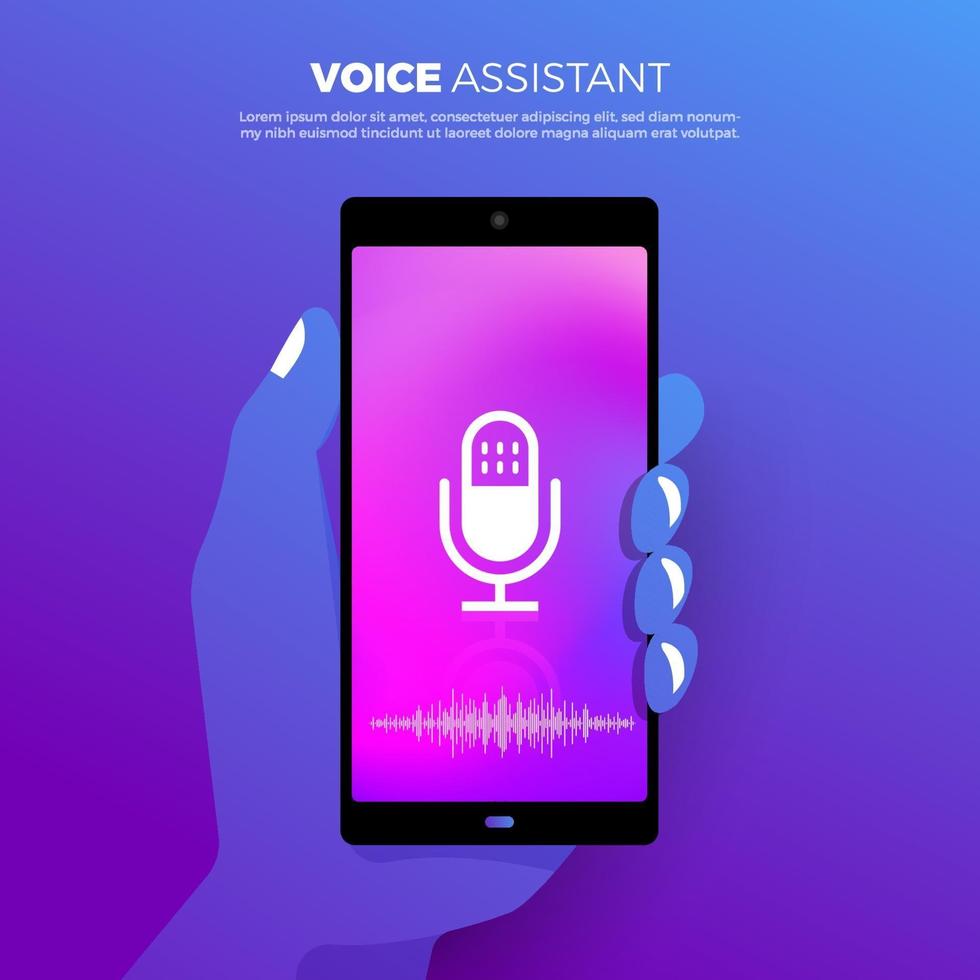 concetto di tecnologia vocale vettore