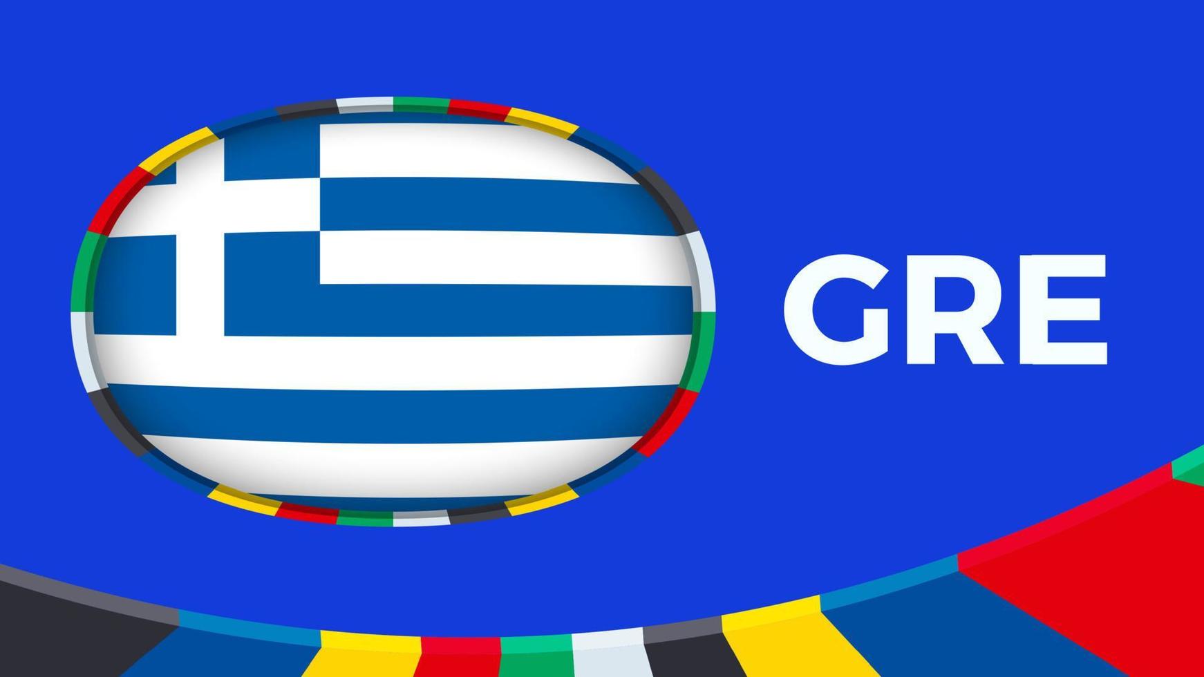 Grecia bandiera stilizzato per europeo calcio torneo qualificazione. vettore