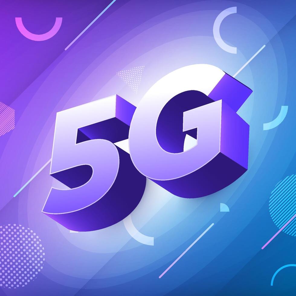 moderna tecnologia 5g vettore