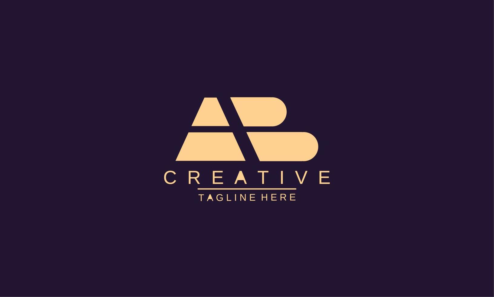 creativo lettera ab logo disegno, moderno ab logo. vettore