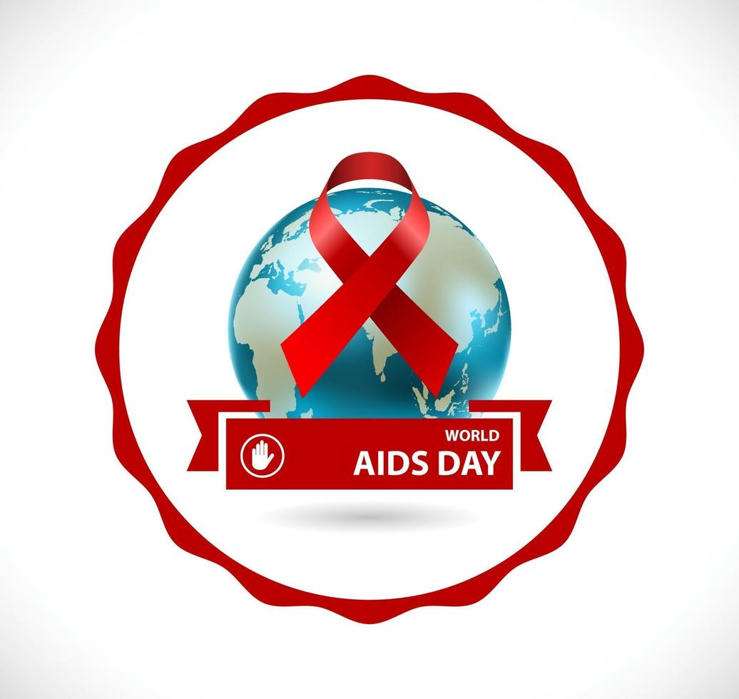 distintivo del giorno dell'AIDS vettore
