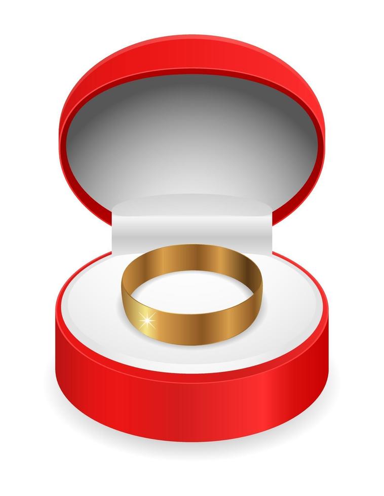 confezione regalo anello in oro vettore