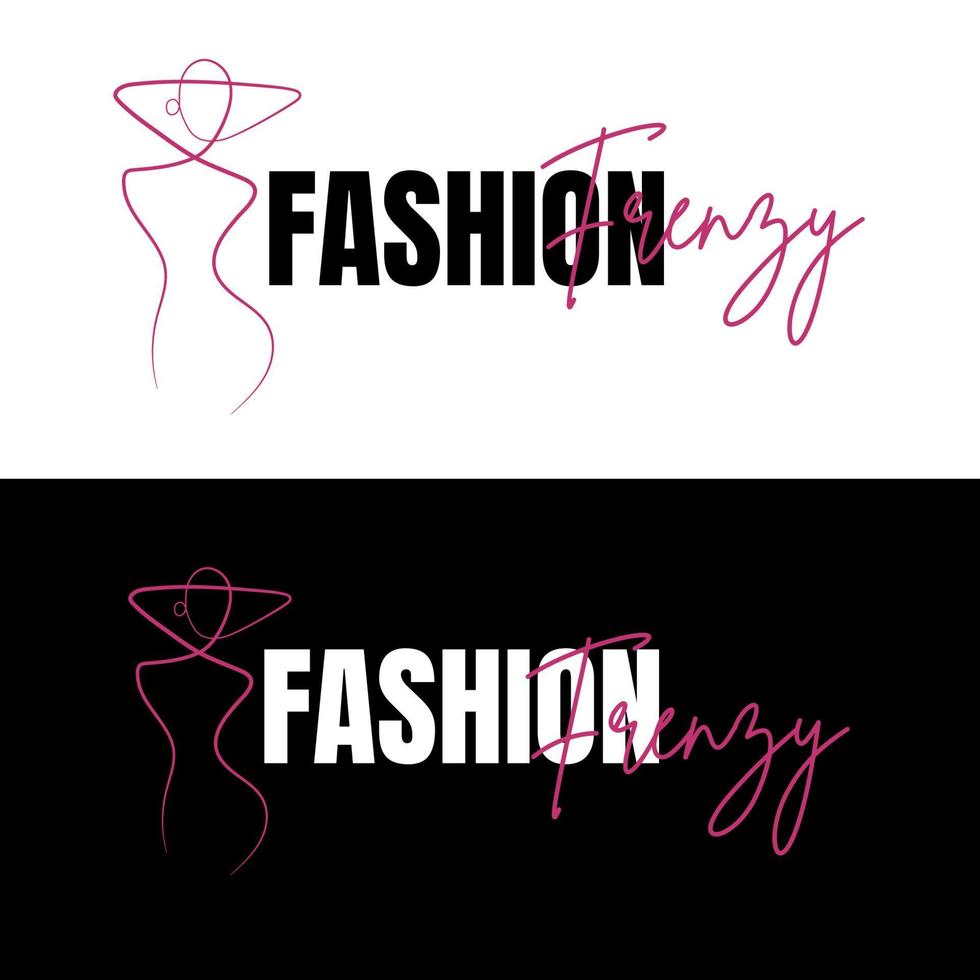 logo della boutique di moda vettore