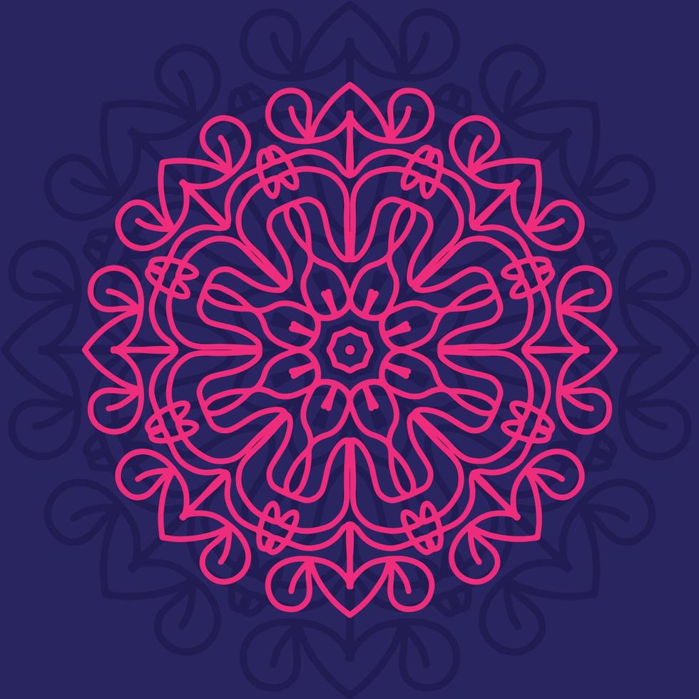 mandala modello circolare fiore design per Arabo Festival Ramadan, puja, baisakhi, holi, mehndi, henné, tatuaggio, decorazione, alpona. decorativo ornamento nel orientale scarabocchio arte vettore illustrazione.