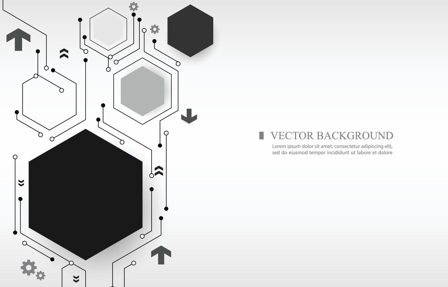 bianca tecnologia vettore sfondo.computer network.geometric esagono forma.connessione concetto.