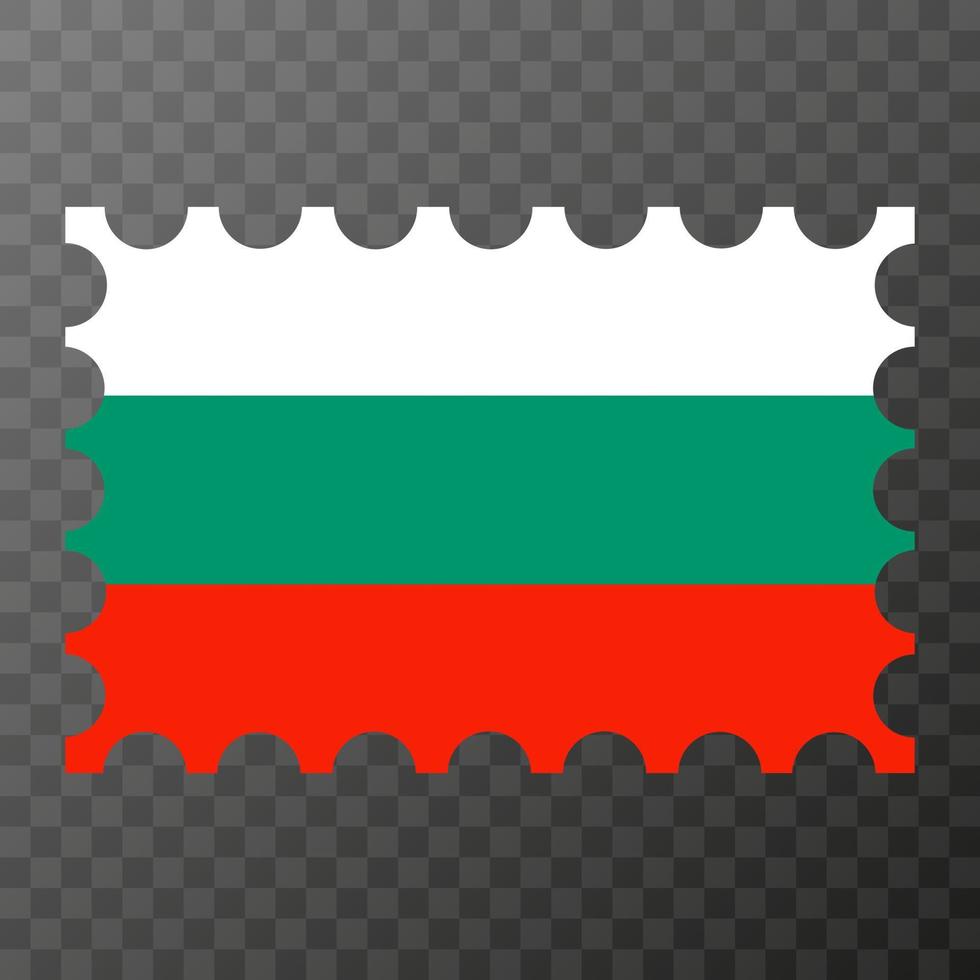 affrancatura francobollo con Bulgaria bandiera. vettore illustrazione.