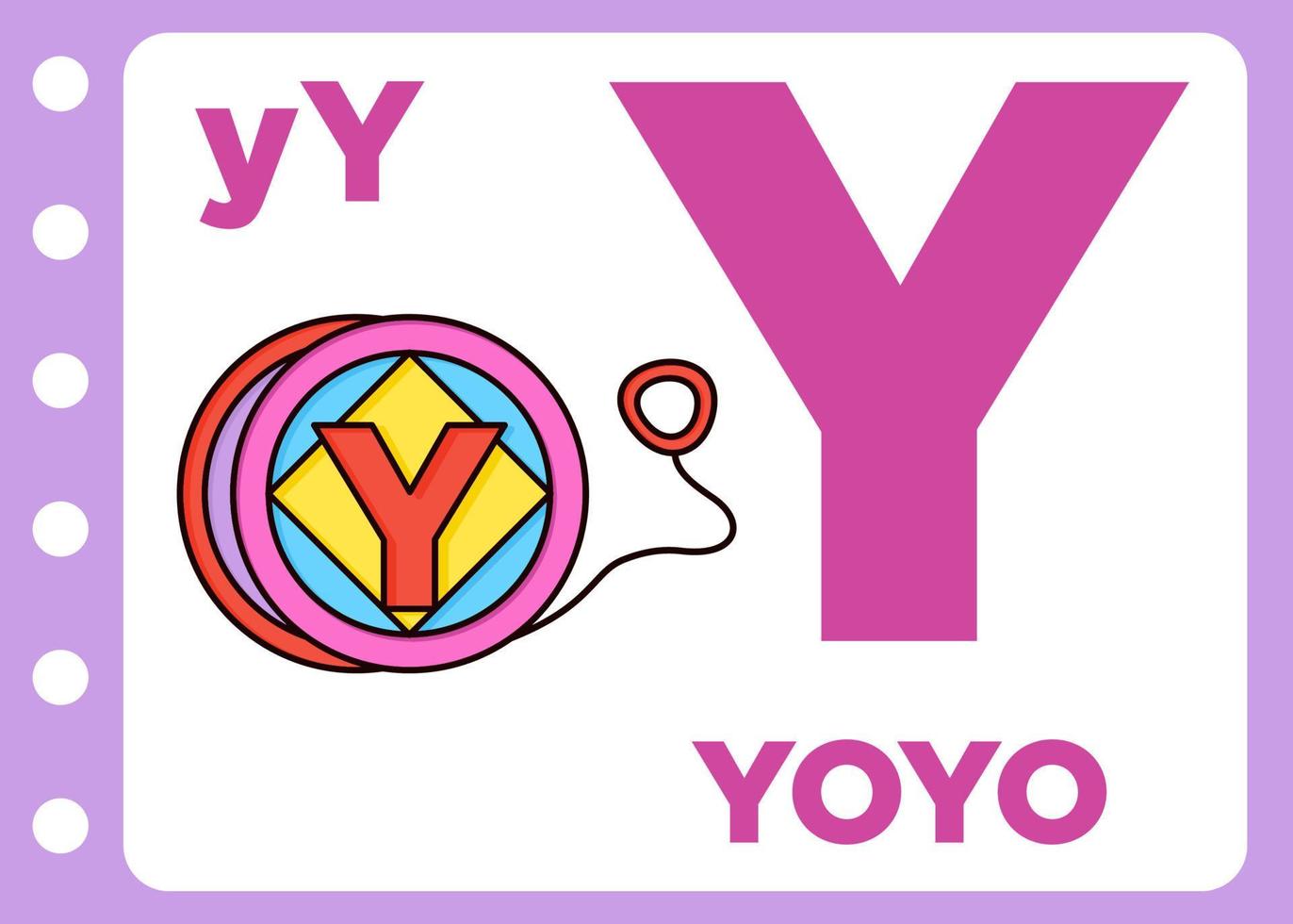 lettera y è per yo-yo vettore