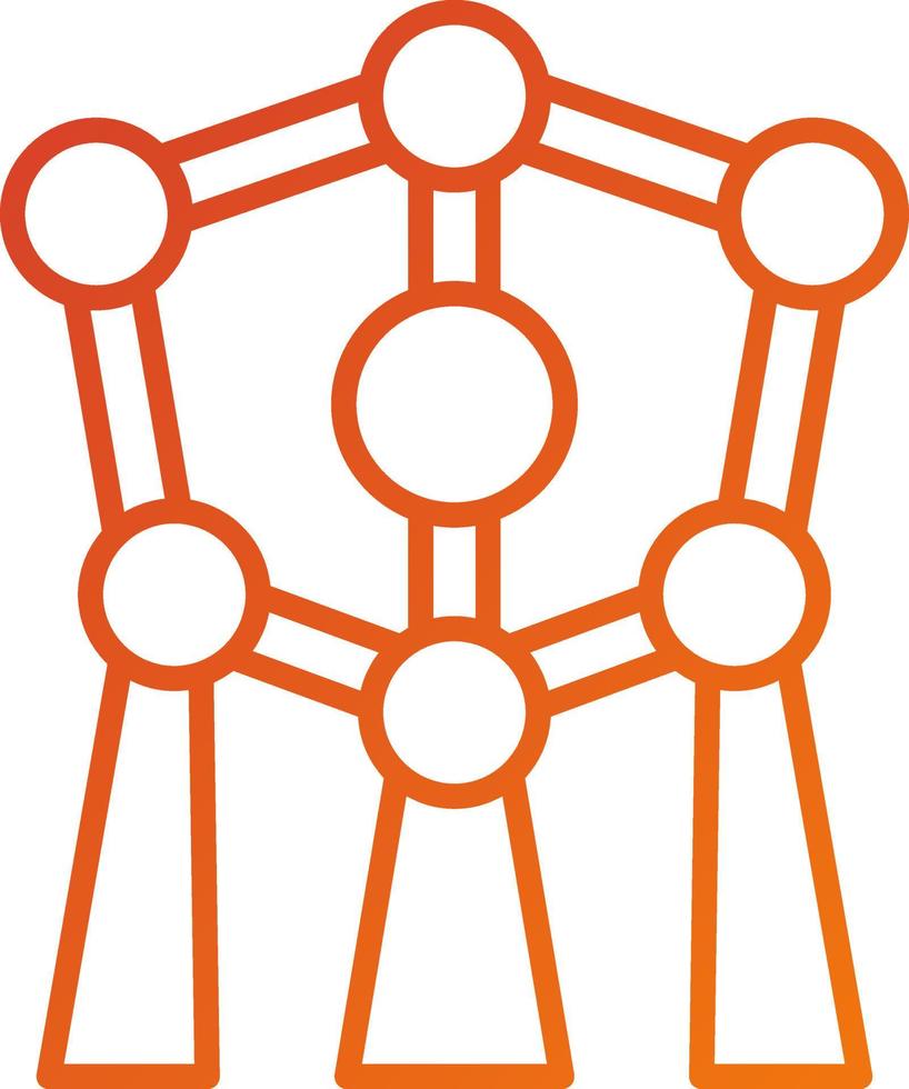 Atomium icona stile vettore