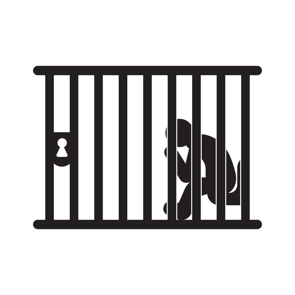 prigione o prigione semplice icona, illustrazione design modello. vettore