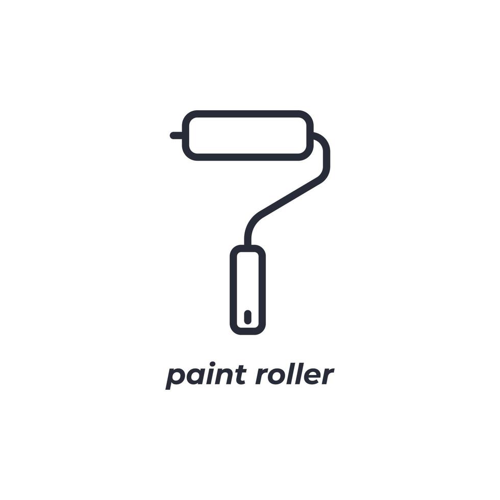 vettore cartello dipingere rullo simbolo è isolato su un' bianca sfondo. icona colore modificabile.