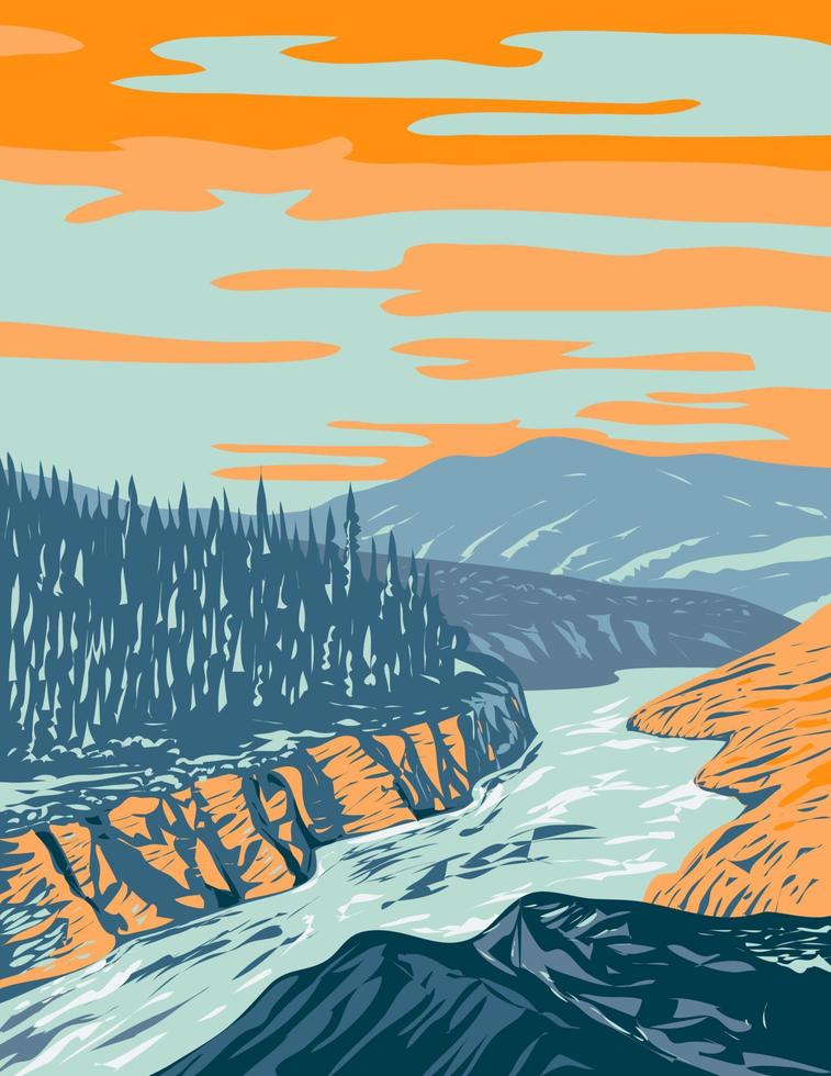 ivvavik nazionale parco o settentrionale yukon nazionale parco nel Canada wpa manifesto arte vettore