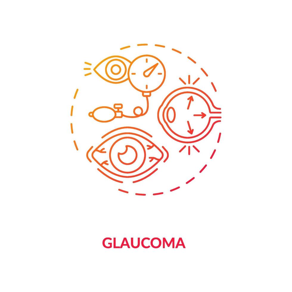 icona del concetto di glaucoma vettore
