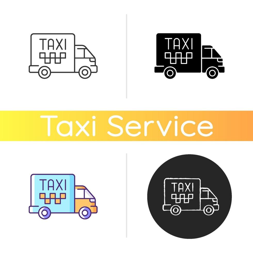 icona di taxi cargo vettore