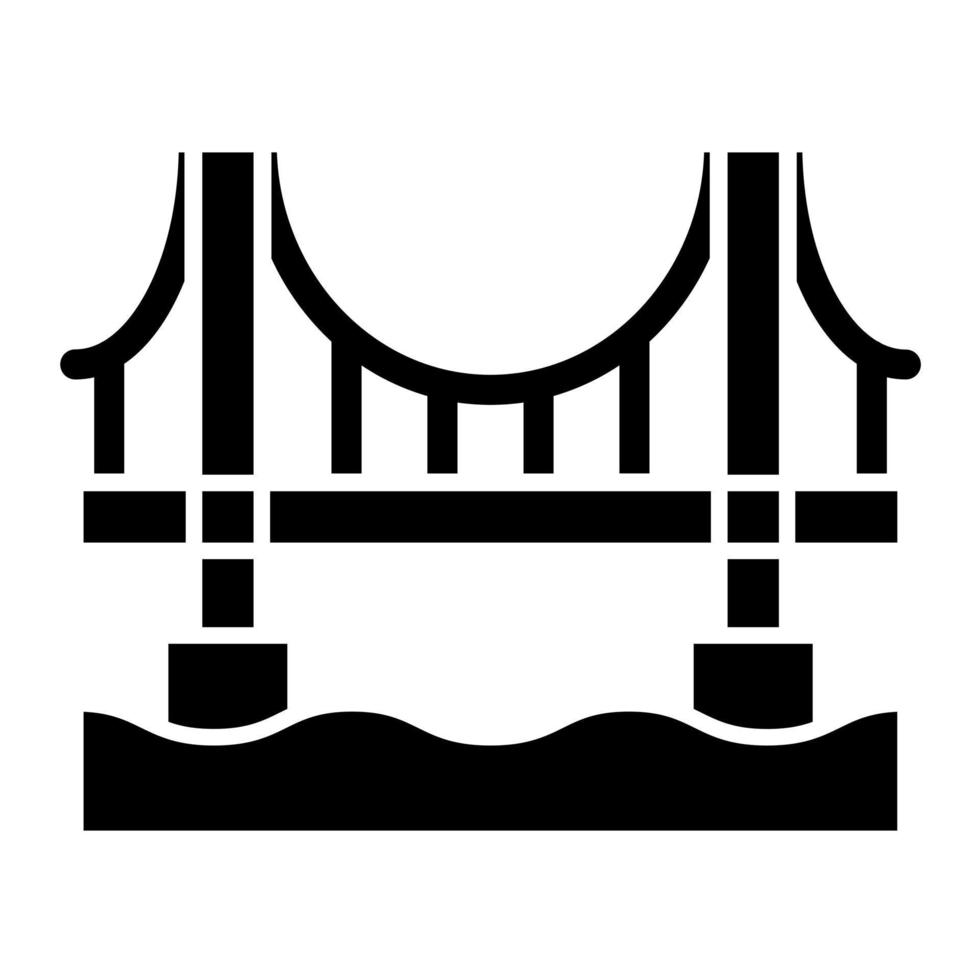d'oro cancello ponte vettore icona