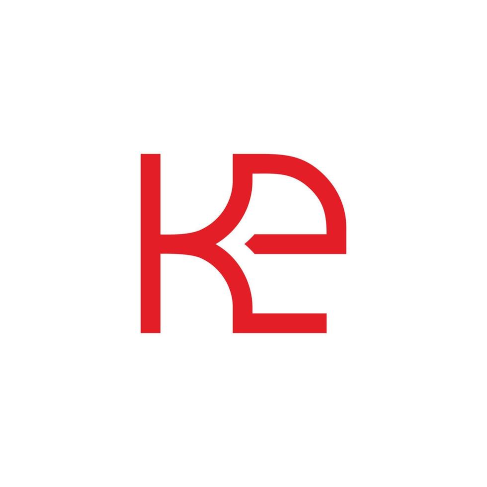 lettera ke semplice geometrico linea simbolo logo vettore