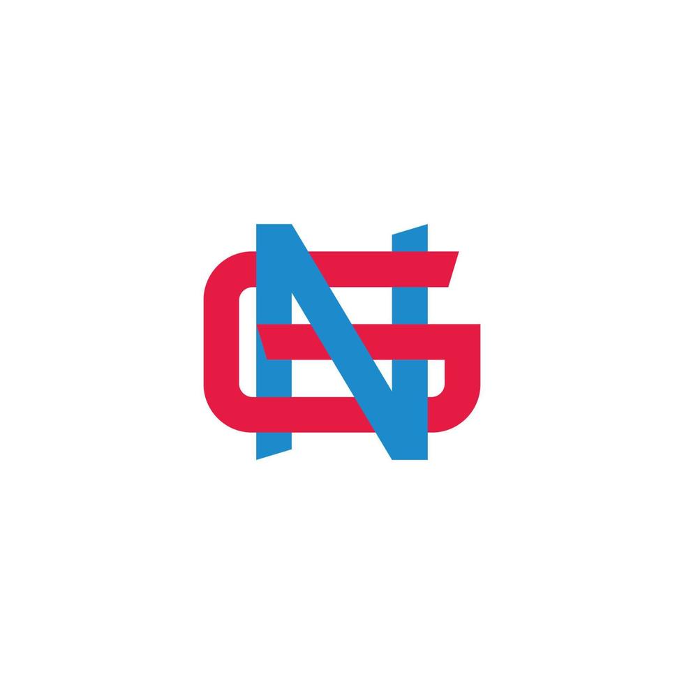 lettera ng sovrapposizione linea colorato logo vettore