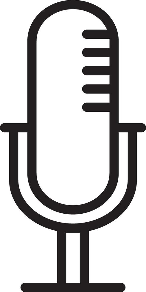 icona linea per microfono vettore