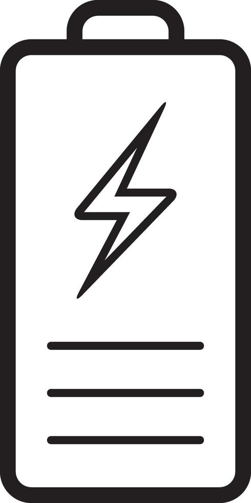 icona della linea per la batteria vettore