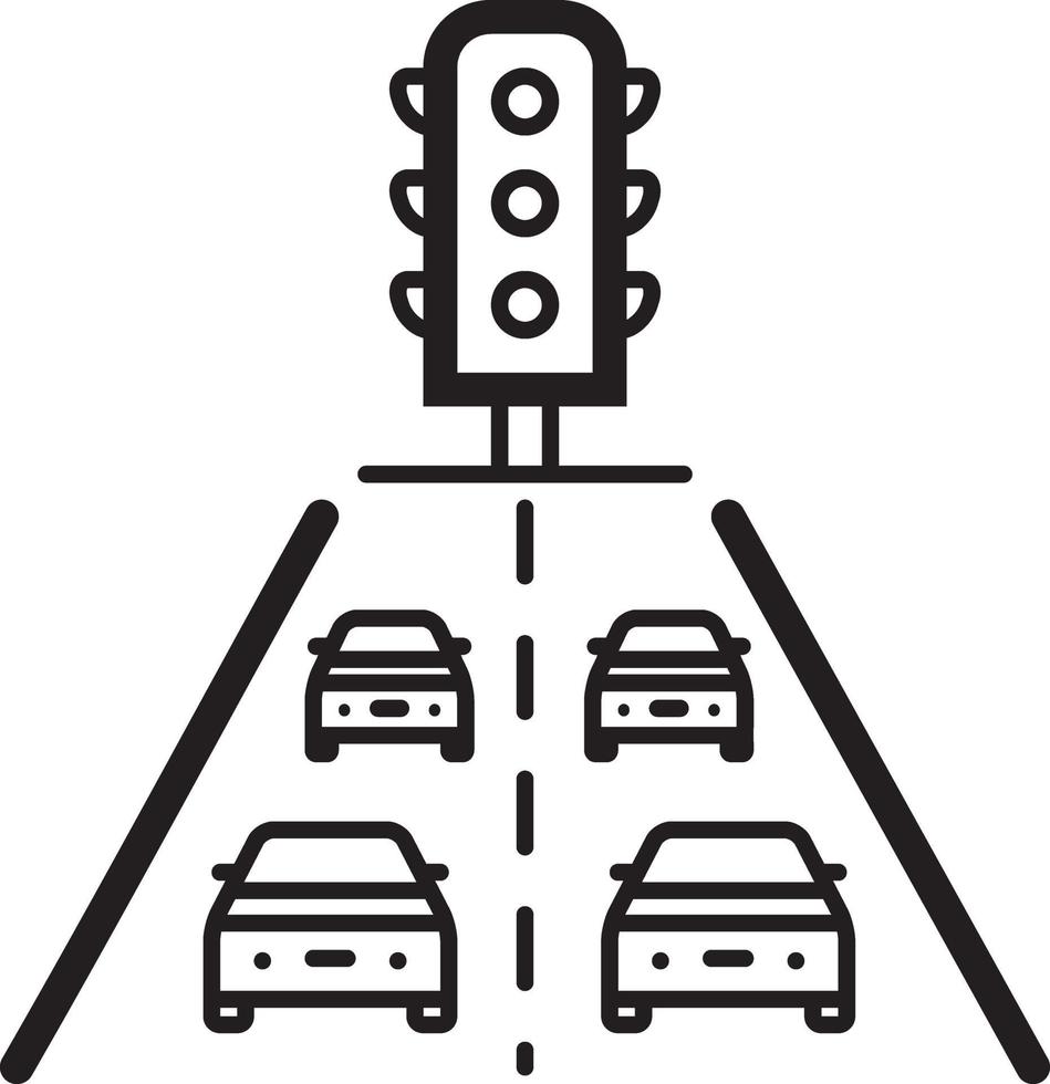 icona linea per il traffico vettore