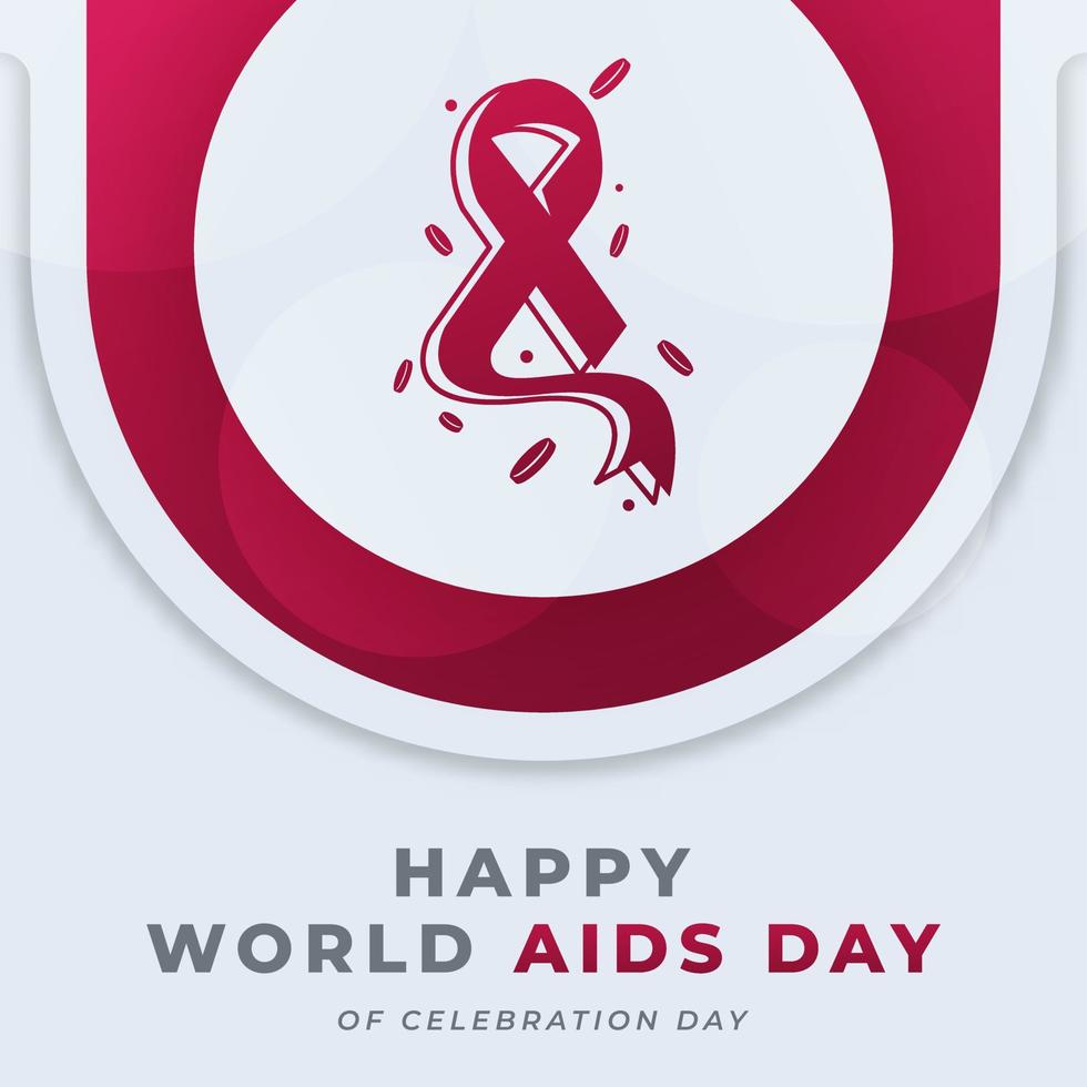 mondo AIDS giorno celebrazione vettore design illustrazione per sfondo, manifesto, striscione, pubblicità, saluto carta