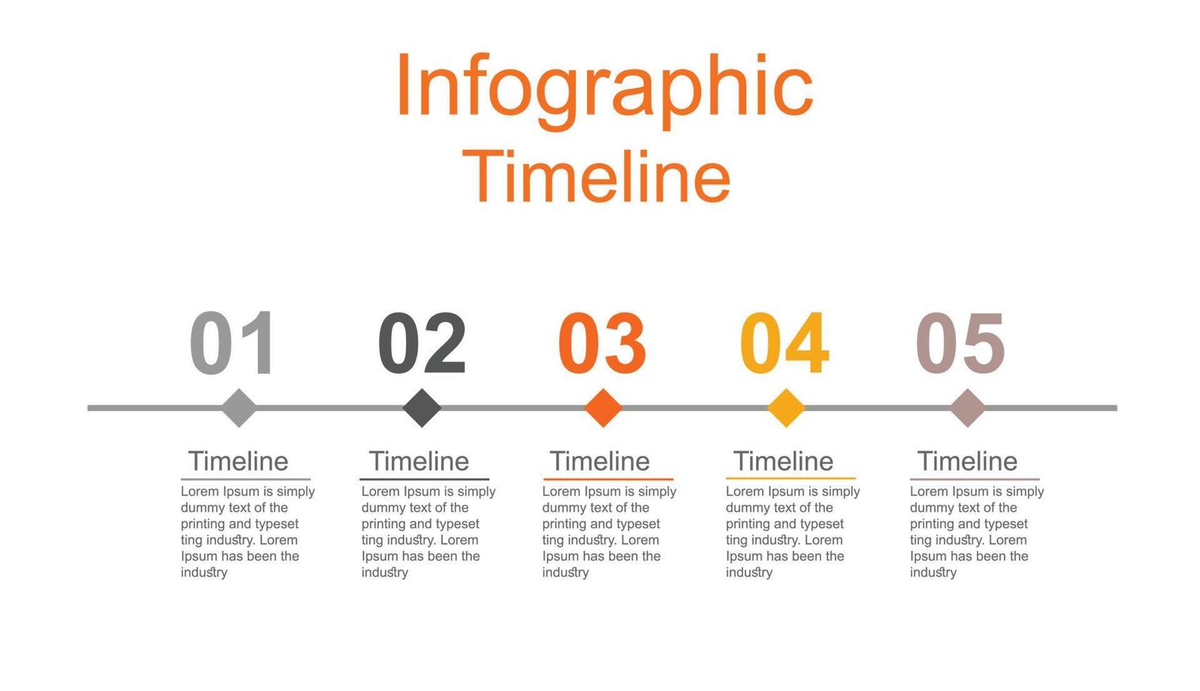 attività commerciale infografica design modello con 5 opzioni o passi. vettore