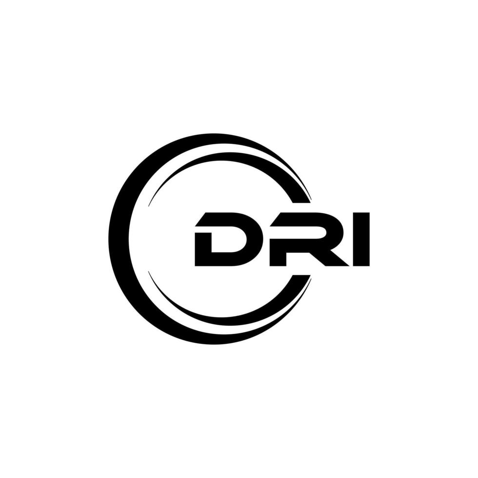 dri lettera logo design nel illustrazione. vettore logo, calligrafia disegni per logo, manifesto, invito, eccetera.