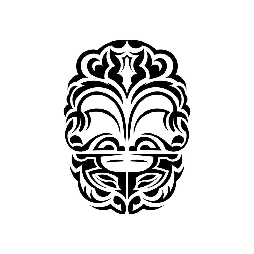 ornamentale facce. maori tribale modelli. adatto per tatuaggi. isolato. nero ornamento, vettore illustrazione.